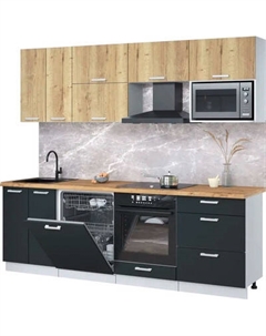 Кухонный гарнитур Интерлиния Мила Лайт 2.4-ПМ2