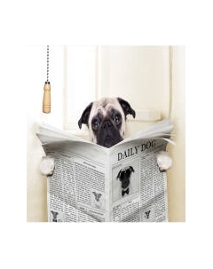 Шторка-занавеска для ванны JoyArty Собака с газетой / sc_41936 Joyarty