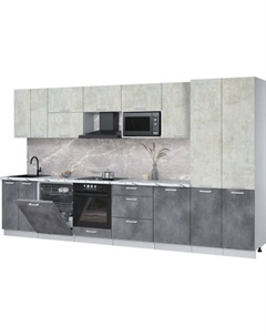 Кухонный гарнитур Интерлиния Мила Лайт 3.7-ПМ2