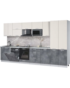 Кухонный гарнитур Интерлиния Мила Лайт 3.7-ПМ2