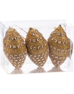 Набор елочных игрушек Ausini JQ-14033/G