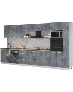 Кухонный гарнитур Интерлиния Мила Лайт 3.9-ПМ1