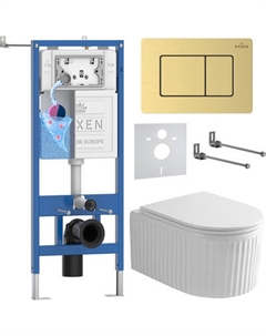 Унитаз подвесной с инсталляцией Roxen StounFix Dual Fresh 968299