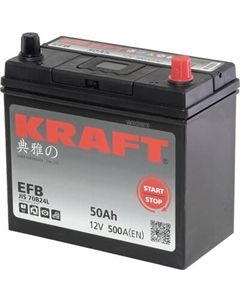 Автомобильный аккумулятор KrafT EFB Asia JR 500A / EFB-B24 Kraft