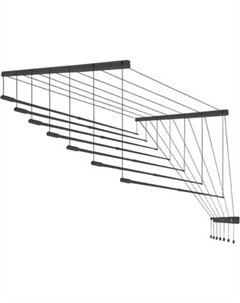 Сушилка для белья Comfort Alumin Group Потолочная Алюминиевая Graphite Premium 7 прутьев 2.6м Comfort alumin group