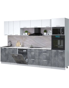 Кухонный гарнитур Интерлиния Мила Лайт 3.4-ПМ1-2