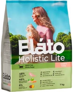 Сухой корм для кошек Elato Holistic Lite Для привередливых кошек с кроликом и индейкой