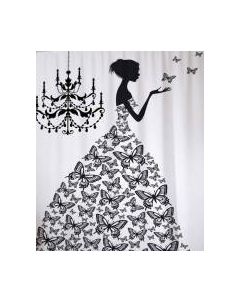 Шторка-занавеска для ванны JoyArty Платье из бабочек / sc_1692 Joyarty