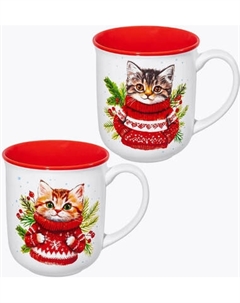Набор кружек Elan Gallery Зимние котята / 880262 Elan gallery
