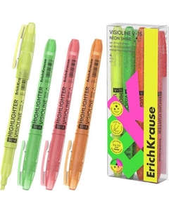 Набор маркеров Erich Krause Visioline V-15 Neon Shine / 63366 Erich krause