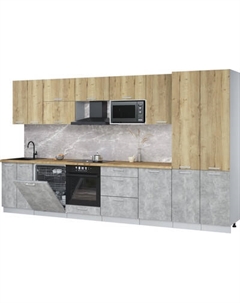 Кухонный гарнитур Интерлиния Мила Лайт 3.7-ПМ2