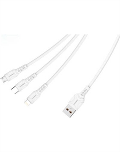 Кабель Denmen D05E 3в1 Lightning+Micro+Type-C