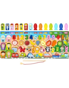 Сортер Brauberg Kids. Монтессори. С магнитной рыбалкой / 665243