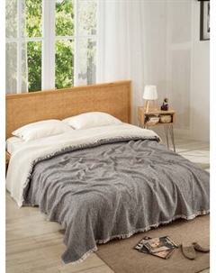 Плед Karven Пике муслиновый евро 220x240 / PL035 CLASSICAL v5/Antras