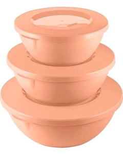 Набор мисок Plast Team Helsinki с крышками PT127910040 Plast team