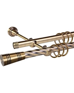 Карниз для штор АС ФОРОС Grace D19К/19Г + наконечники Савона Ас форос