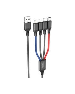 Кабель Hoco X76 4в1 2 Lightning+Micro+Type-С