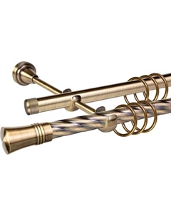 Карниз для штор АС ФОРОС Grace D19К/19Г + наконечники Арига Ас форос