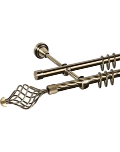 Карниз для штор АС ФОРОС Grace D19К/19Г + наконечники Ажур Ас форос