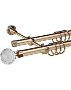 Карниз для штор АС ФОРОС Grace D19Г/19Г + наконечники Кристалл Ас форос