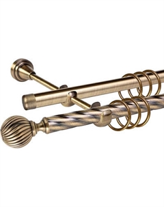 Карниз для штор АС ФОРОС Grace D19К/19Г + наконечники Орион Ас форос