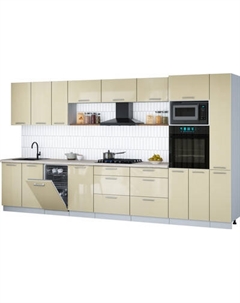 Кухонный гарнитур Интерлиния Мила Gloss 3.8-ПМ3