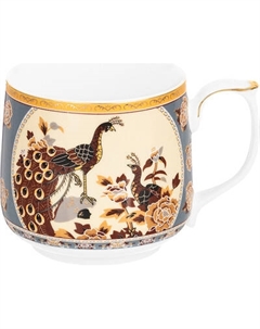 Кружка Elan Gallery Павлин на бежевом / 730856 Elan gallery