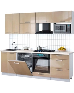 Кухонный гарнитур Интерлиния Мила Gloss 2.4-ПМ2