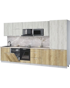 Кухонный гарнитур Интерлиния Мила Лайт 3.6-ПМ2