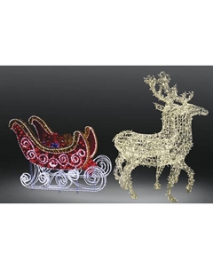 Светодиодная фигура 3D Neon-Night Олени с санями / 503-112 Neon-night