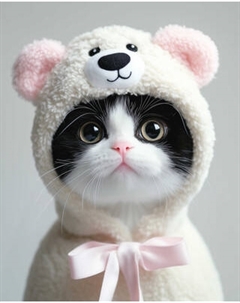 Набор алмазной вышивки Феникс+ Котенок в худи / 71340 Feniks