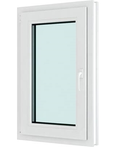 Окно ПВХ Добрае акенца С поворотно-откидной створкой 2 стекла левое