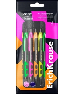 Набор шариковых ручек Erich Krause XR-30 Matic&Grip Accent / 63127 Erich krause
