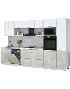 Кухонный гарнитур Интерлиния Мила Лайт 3.4-ПМ1