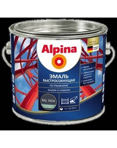 Грунт-эмаль Alpina Быстросохнущая по ржавчине RAL7024