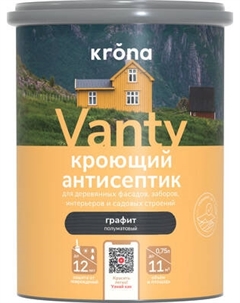Антисептик для древесины KRONA Кроющий Krona