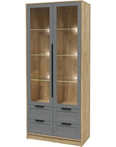 Шкаф с витриной Интерлиния Концепт Тренд КТ-ШВ2 с подсветкой