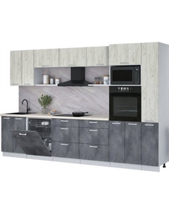 Кухонный гарнитур Интерлиния Мила Лайт 3.3-ПМ1