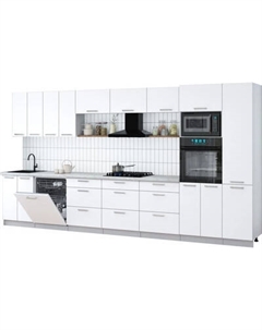 Кухонный гарнитур Интерлиния Мила Gloss 4.0-ПМ1