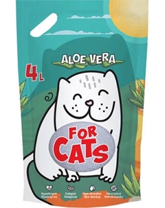 Наполнитель для туалета For Cats Силикагелевый с ароматом алоэ вера / TUZ919 For cats