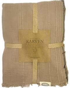 Плед Karven Муслиновый Евро 220x240 / PL029 IZGI v3/Koyu kahve