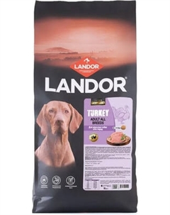 Сухой корм для собак Landor Monoprotein для взрослых собак всех пород с индейкой / F2155