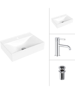 Умывальник со смесителем Lauter 21887B + Velvet 21СК696С с донным клапаном 21190CH