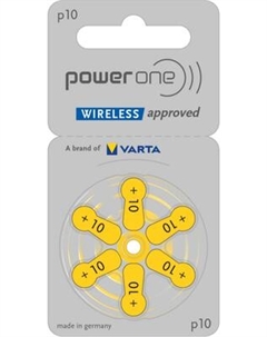 Комплект батареек PowerOne One Zinc-Air p10 BL6 Powerone