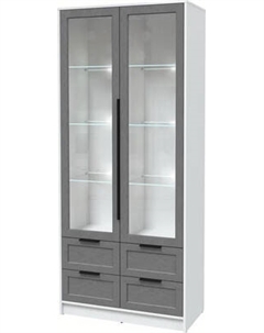 Шкаф с витриной Интерлиния Концепт Тренд КТ-ШВ2 с подсветкой
