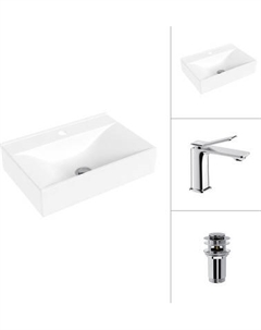 Умывальник со смесителем Lauter 21887B + Allure 21C618С с донным клапаном 21190CH