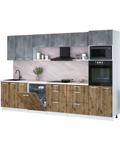 Кухонный гарнитур Интерлиния Мила Лайт 3.3-ПМ1-2