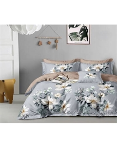 Комплект постельного белья Реноме Евро Оливковая коллекция. Простыня на резинке УУ 877