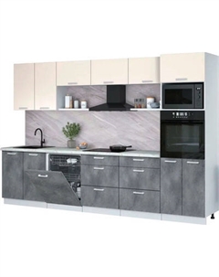 Кухонный гарнитур Интерлиния Мила Лайт 3.2-ПМ1