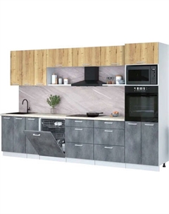 Кухонный гарнитур Интерлиния Мила Лайт 3.3-ПМ1-2